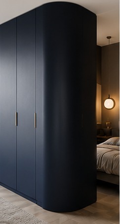 Dressing courbe Courbéo en bleu nuit